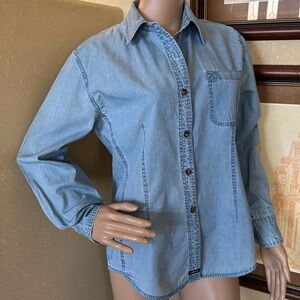 Emanuel Ungaro Liberte Vintage 90’s Denim Designer Shirt sz 6